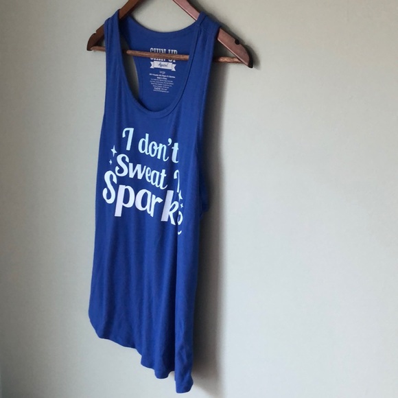 Chin-Up “I don’t sweat I sparkle” Workout Tank - Picture 7 of 7